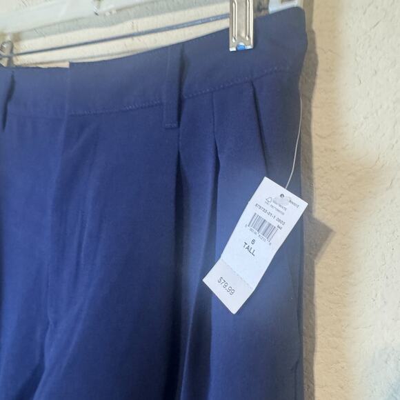 NEW Gap Women's Navy Blue Easy Pants Trousers Wide leg Office sz 6 Tall career - Picture 3 of 8